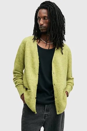 AllSaints Renn Cardigan Acid Green
