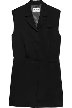 Catwalk Junkie Waistcoat Dress Black