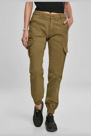 Urban classics Ladies High Waist Cargo Pants Summerolive