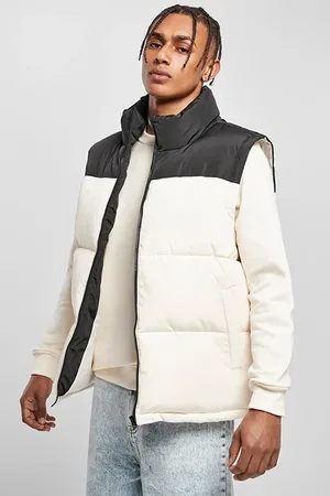 Urban classics Block Puffer Vest Black/whitesand