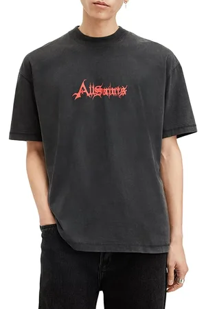 AllSaints Damienz Ss Crew Washed Black