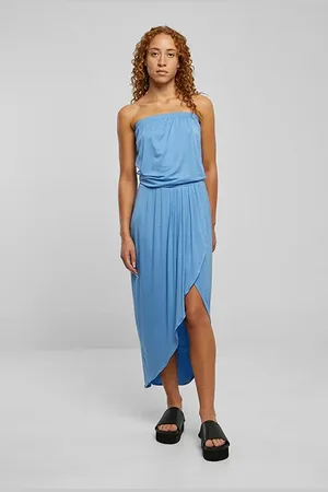 Urban classics Ladies Viscose Bandeau Dress Horizonblue