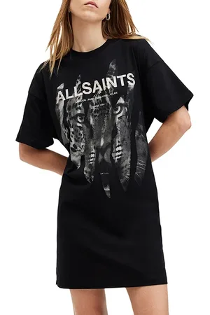 AllSaints Riproar Tee Dress Black