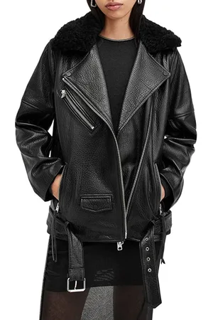 AllSaints Vendra Nz Biker Black