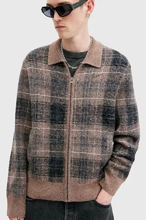 AllSaints Robbie Cardigan Yew Brown