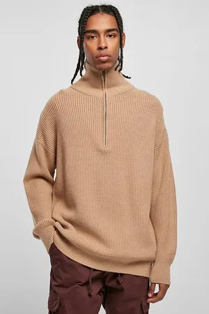 Urban classics Oversized Knitted Troyer Unionbeige