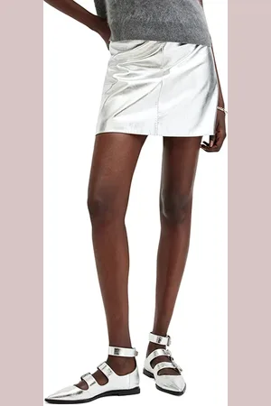 AllSaints Renai Skirt Silver
