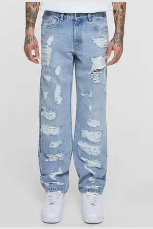 Urban classics Heavy Ounce Straight Fit Heavy Destroyed Jeans New Light Blu