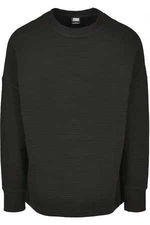 Urban classics Cut On Sleeve Naps Interlock Crew Black