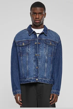 Urban classics Heavy Ounce Boxy Denim Jacket New Mid Blue Washed