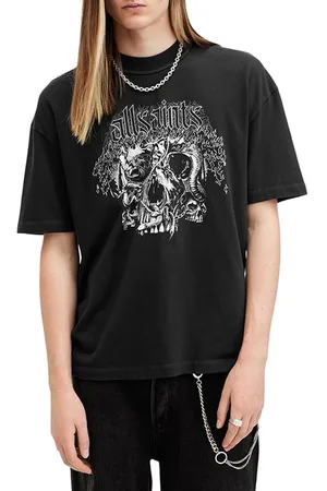 AllSaints Morph Ss Crew Washed Black