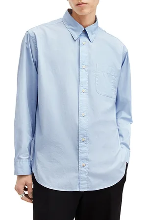 AllSaints Sutta Ls Shirt Bethel Blue