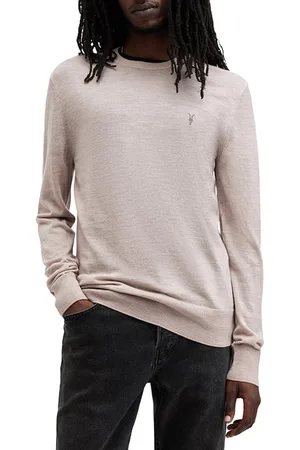 AllSaints Mode Merino Crew Boston Taupe
