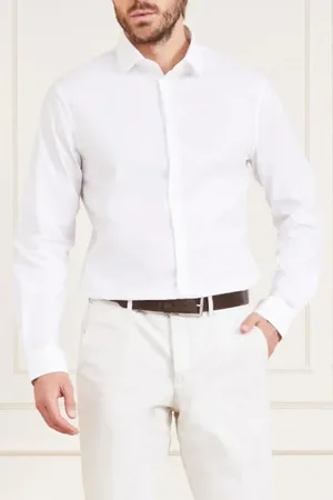 Guess GUESS Benny New Collar Pau Pure Casual Shirt White