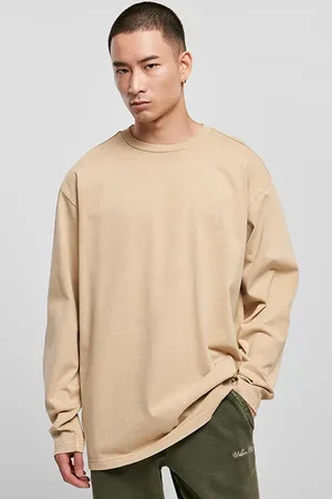Urban classics Heavy Oversized Garment Dye Longsleeve Unionbeige