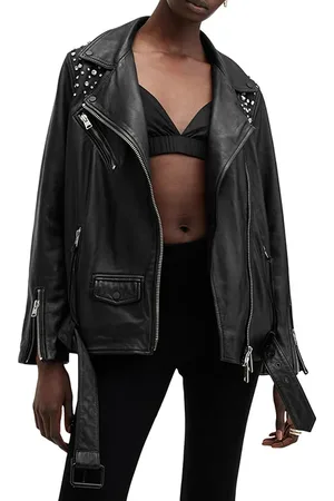 AllSaints Billie Emb Biker Black