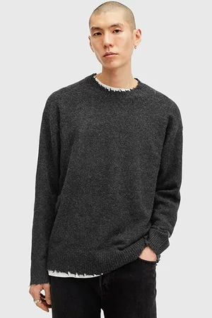 AllSaints Luka Crew Cinder Black Marl