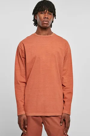 Urban classics Heavy Oversized Garment Dye Longsleeve Terracotta