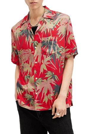 AllSaints Hudsony Ss Shirt Scarlett Red
