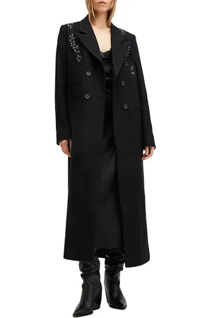 AllSaints Ellen Embellish Coat Black
