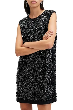 AllSaints Ilia Emb Dress Black