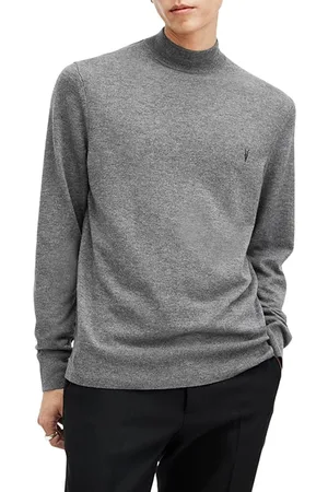 AllSaints Kilburn Mock Neck Carter Grey