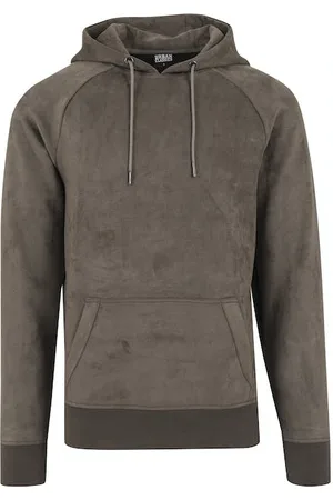 Urban classics Imitation Suede Hoody Olive