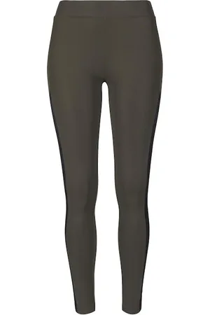 Urban classics Ladies Jacquard Camo Striped Leggings Darkolive/blackcamo