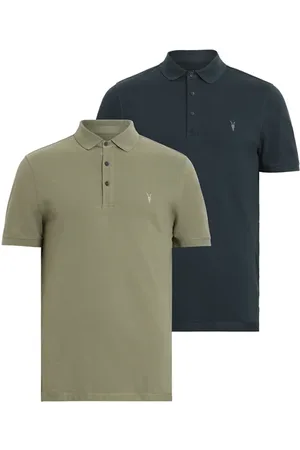 AllSaints Reform Ss Polo 2 Pac Potion Blue/green