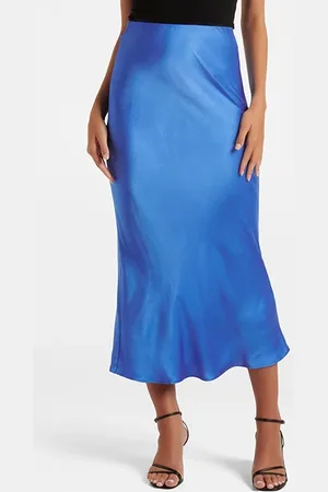 Forever New Portia Bias Midi Skirt Plunge Pool
