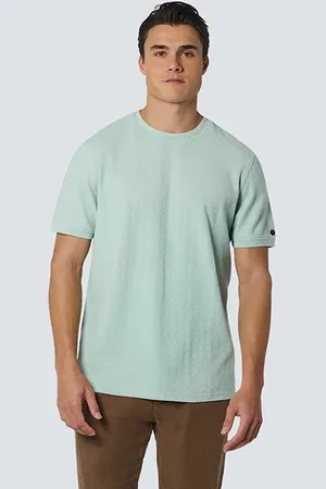 No Excess T-shirt Crewneck Solid Jacquard Mint