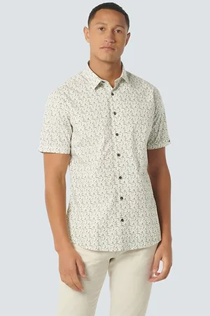 No Excess Shirt Short Sleeve Stretch Allover Printed Green