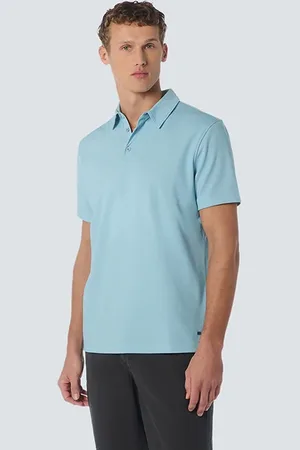 No Excess Polo 2 Coloured Pique Aqua