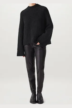 Belstaff Maulden Mock Neck Jumper Black