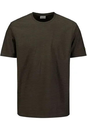 No Excess T-shirt Crewneck Garment Dyed Stripes Green