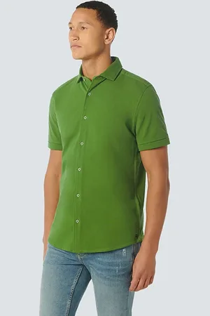 No Excess Shirt Short Sleeve Jersey Solid Pique Green