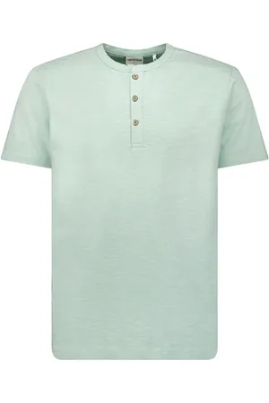 No Excess T-shirt Granddad Garment Dyed Slub Mint