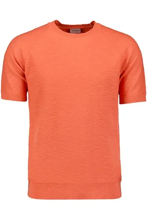No Excess Pullover Short Sleeve Crewneck Solid Slub Melon