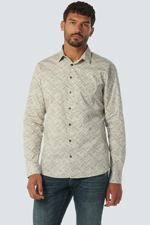 No Excess Shirt Stretch Allover Printed Cream