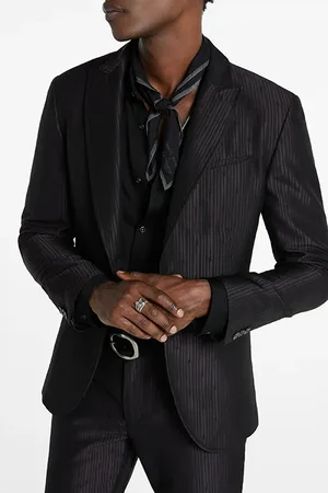 John Varvatos Two Button Front Peak Lapel Jacket Plum