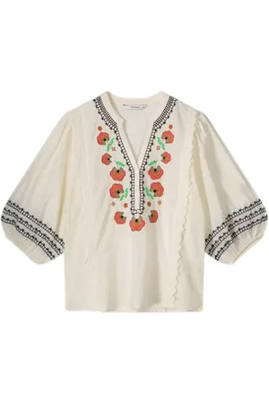 Summum Woman Top Cotton Voile Ivory