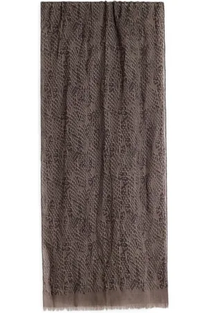 John Varvatos Broken Animal Print Scarf Nutmeg