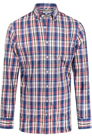 McGregor Summer Check Shirt Vintage Blue