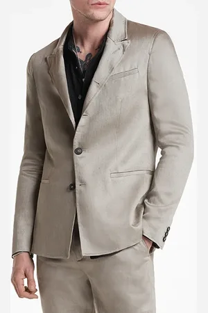 John Varvatos Slim Fit Dropped Neck Jacket Dried Sage