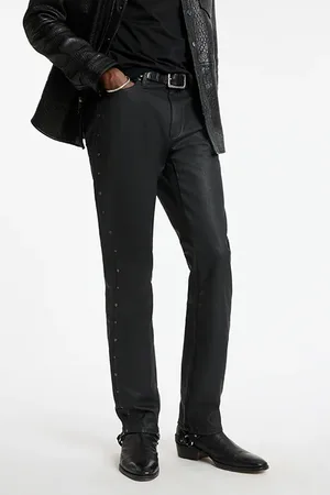 John Varvatos Slim Fit Denim With Studs Black