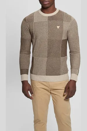 Guess GUESS Bridger Ls Cn Patchw Brown And Chestnut P