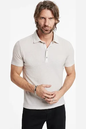 John Varvatos Paloma Regular Fit Ss Polo Grey Mist