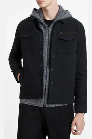 John Varvatos Callum Jacket - Camp Coll Black