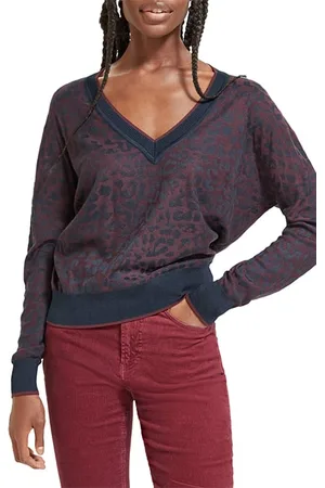 Scotch&Soda Animal Jacquard V Neck Pullover