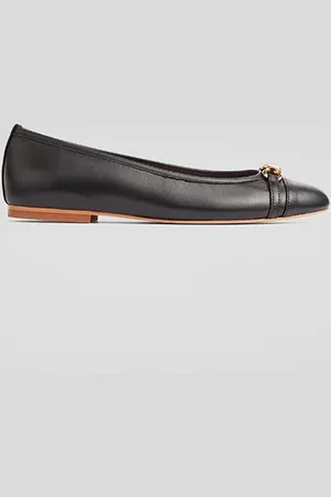 LK Bennett Brielle Twist Ballerina Shoes Black